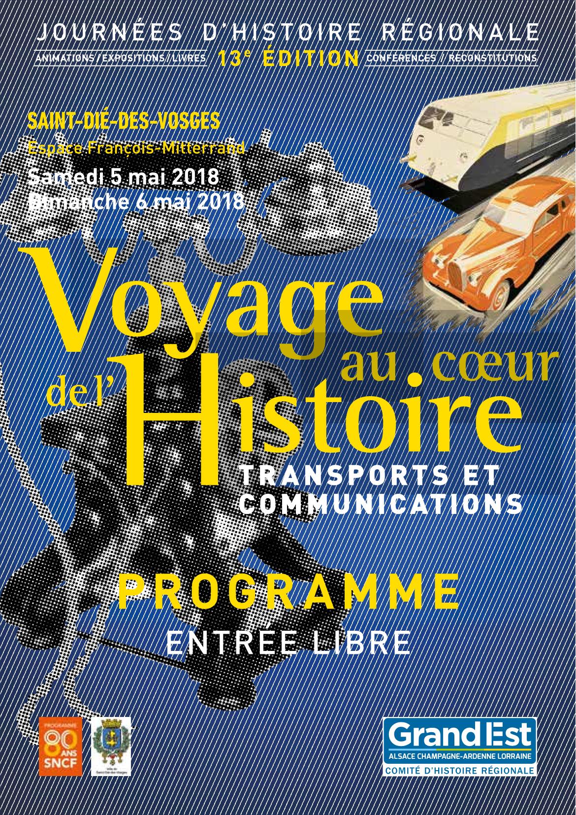 Programme Journes Histoires Rgionales Saint-Di-des-Vosges 2018